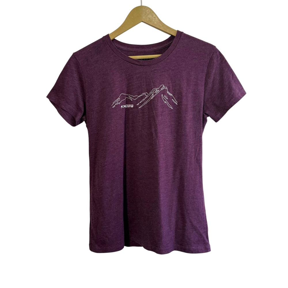 KUIU Women's XL Purple Short Sleeve Graphic Shirt Western Hiking Outdoor